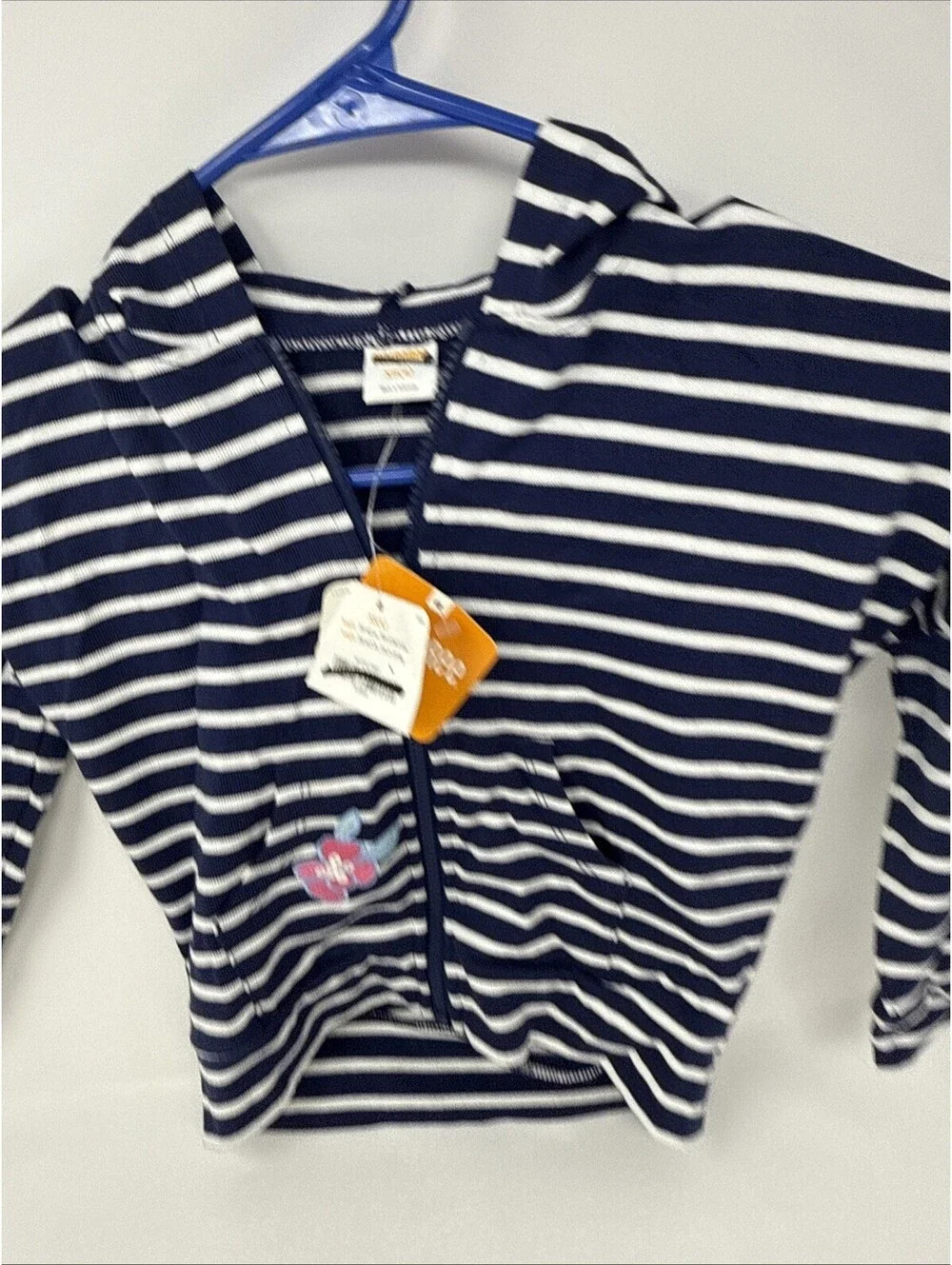 Gymborie Hoodie XS (4) Girls Blue striped NWOT $34.95